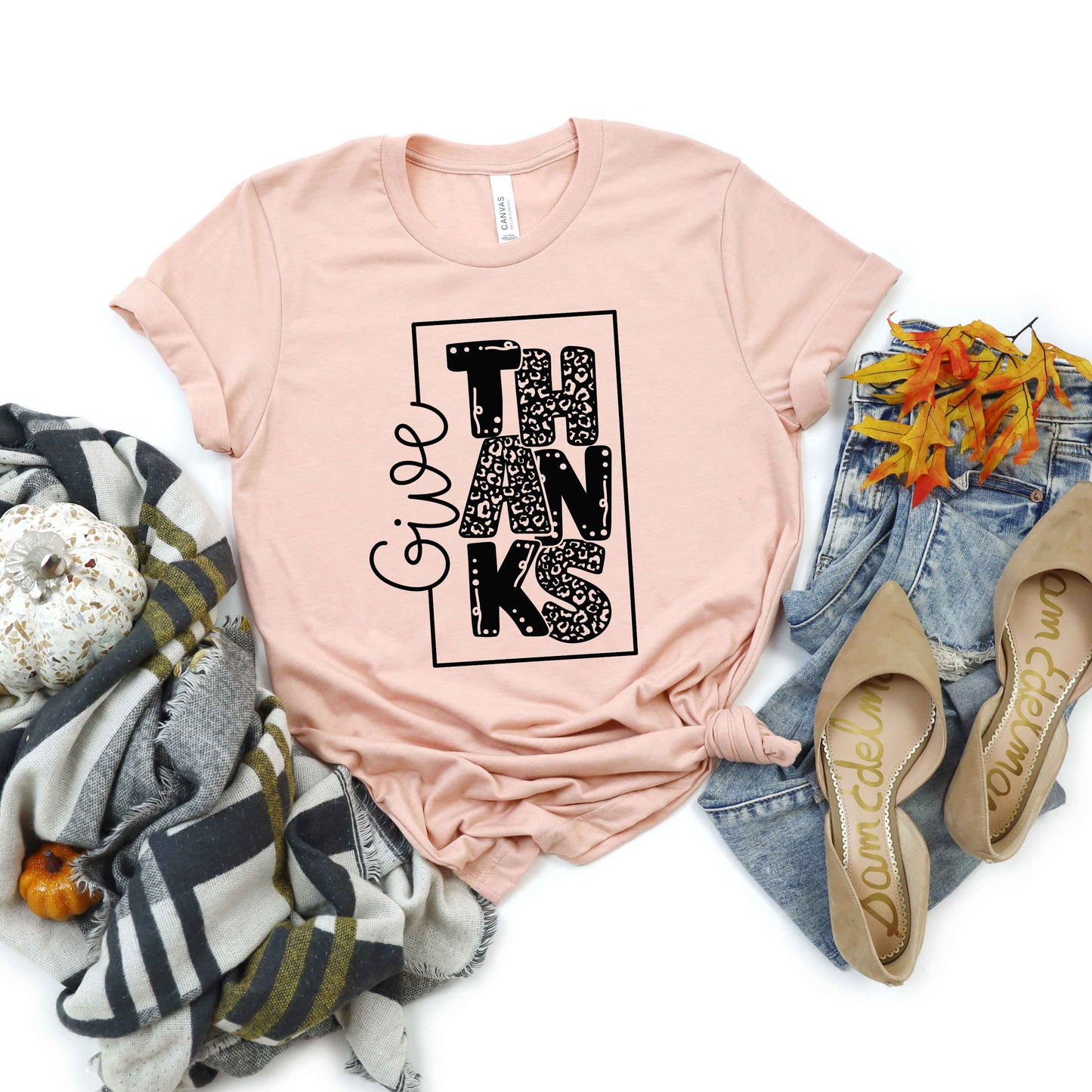 Give Thanks Square | Short Sleeve Crew Neck