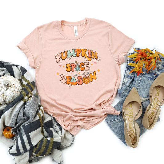 Pumpkin Spice Season Colorful | Short Sleeve Graphic Tee