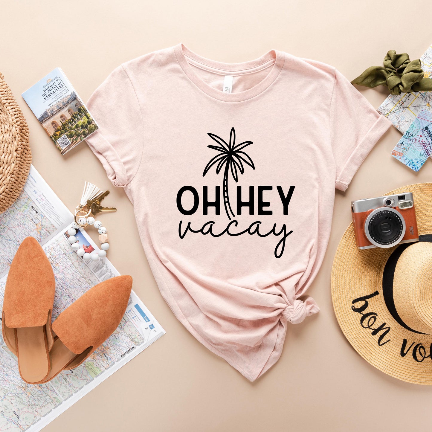 Hey Vacay Palm Tree | Short Sleeve Graphic Tee