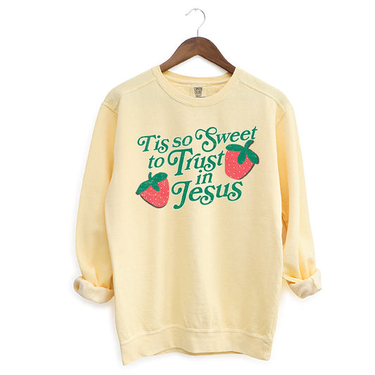 Trust In Jesus | Garment Dyed Sweatshirt