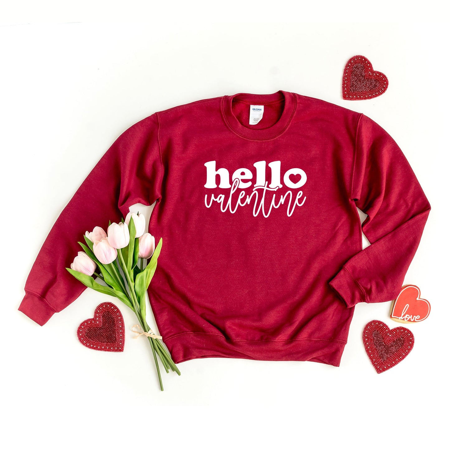 Hello Valentine Bold Script | Sweatshirt