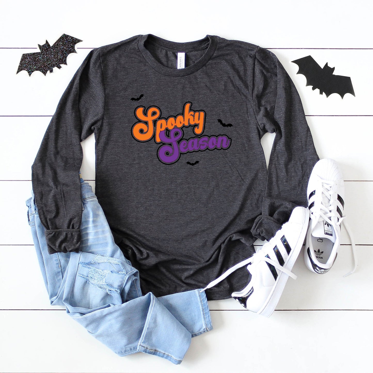 Spooky Season Cursive | Long Sleeve Crew Neck