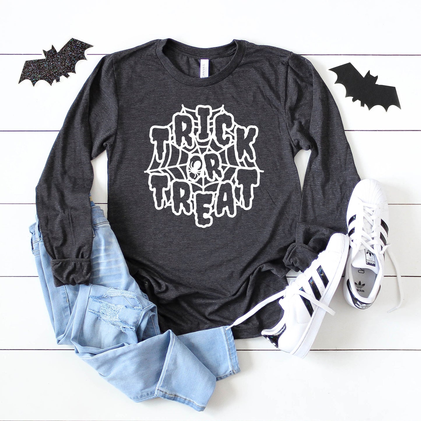 Trick Or Treat Web | Long Sleeve Crew Neck