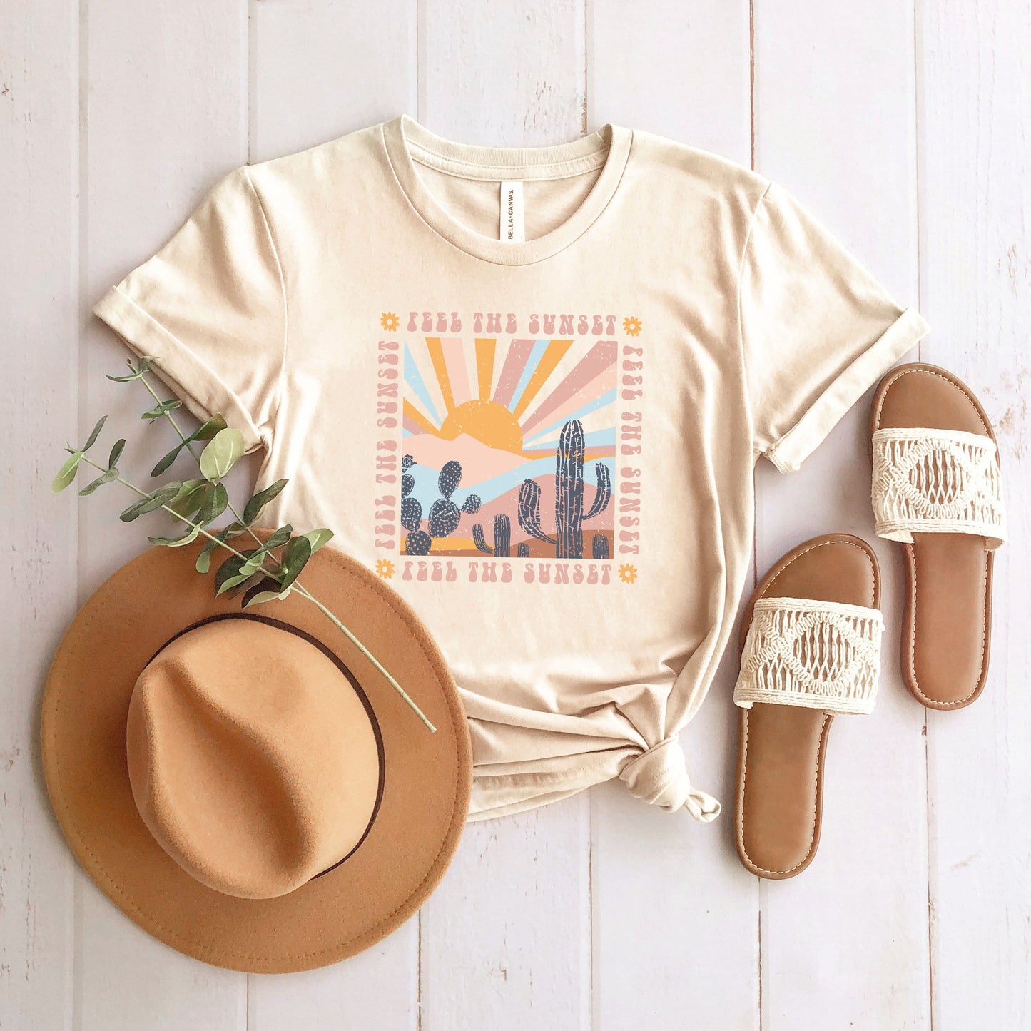 Vintage Feel The Sunset | Short Sleeve Graphic Tee