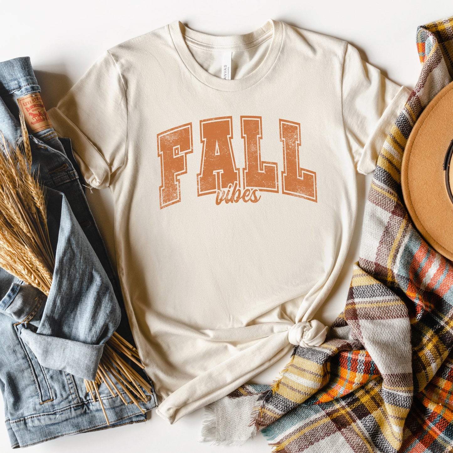 Fall Vibes Varsity | Short Sleeve Crew Neck