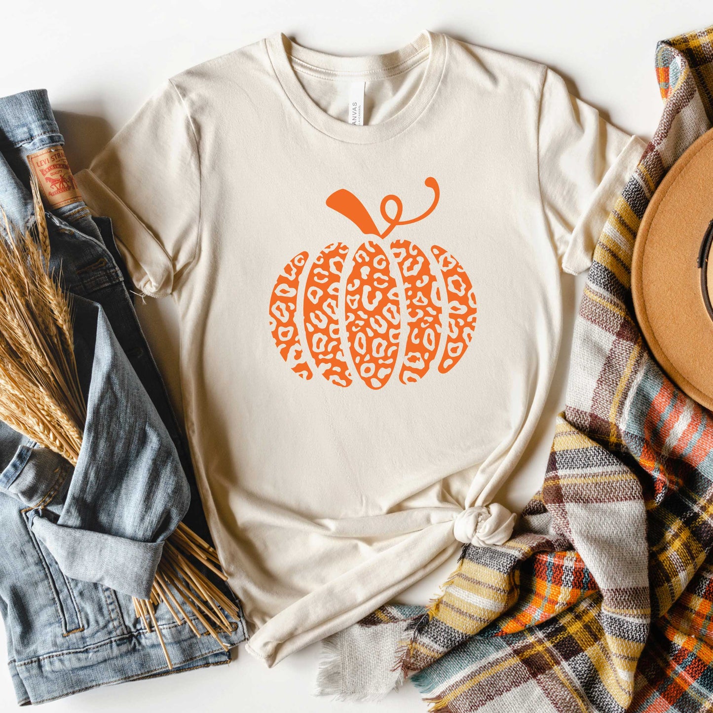 Orange Leopard Pumpkin | Short Sleeve Graphic Tee