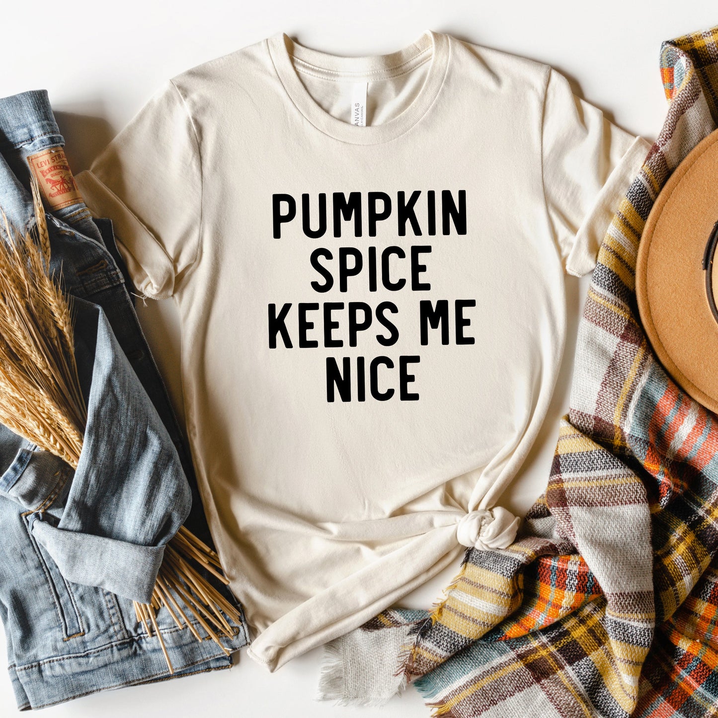 Pumpkin Spice Keeps Me Nice | Short Sleeve Graphic Tee