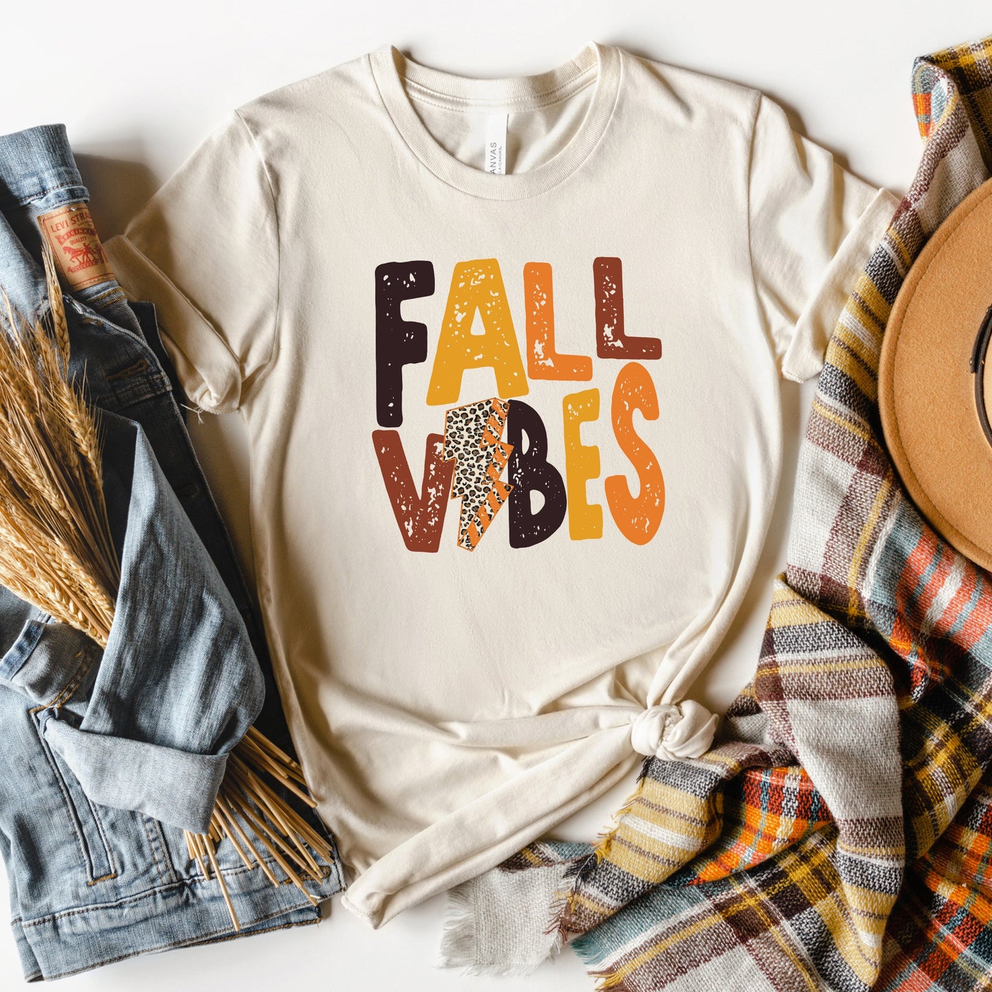 Fall Vibes Lightning Bolt | Short Sleeve Graphic Tee