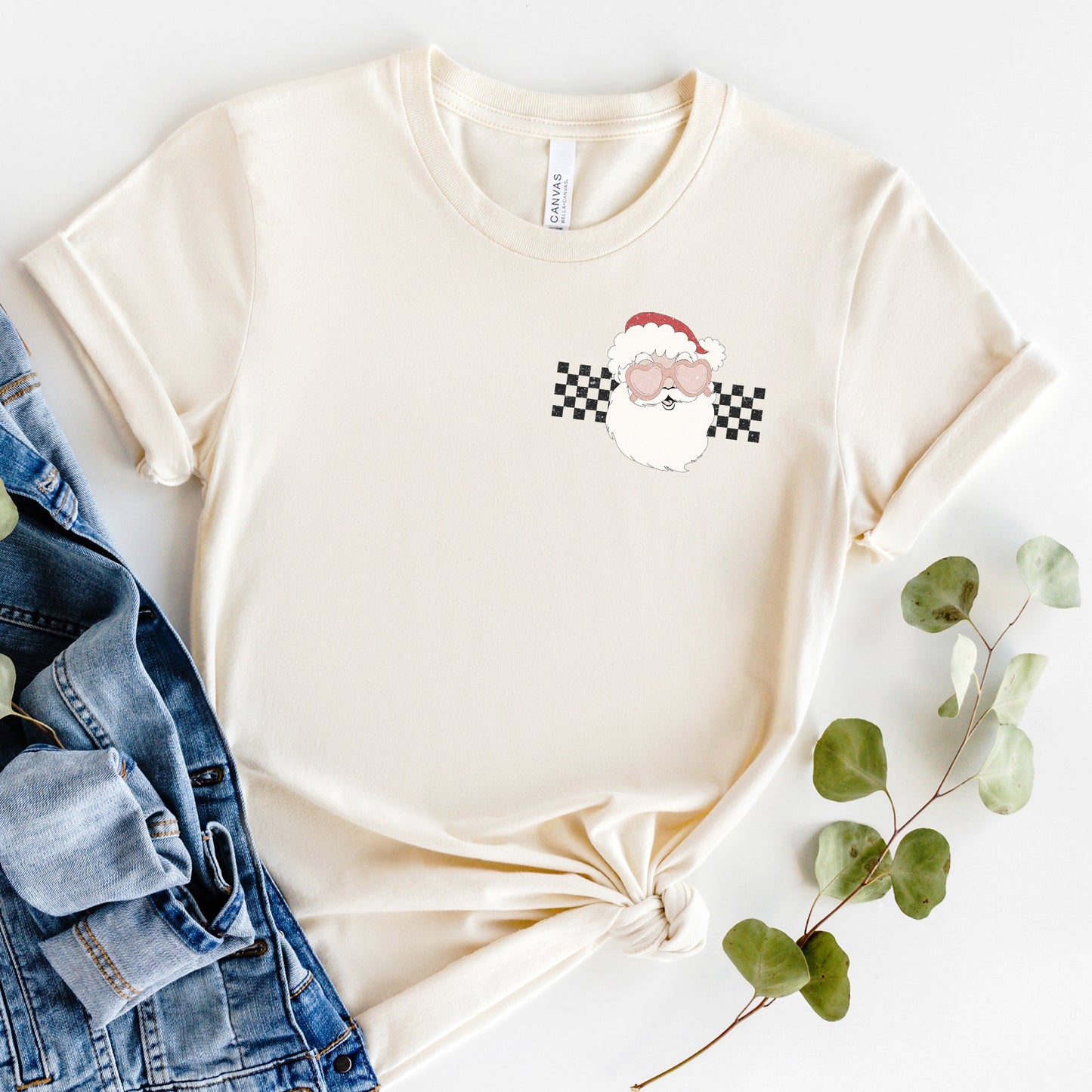 Tis The Season Santa | Front & Back Short Sleeve Graphic Tee