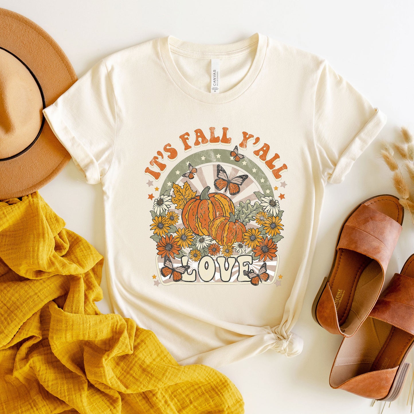 It's Fall Y'all Love | Short Sleeve Crew Neck