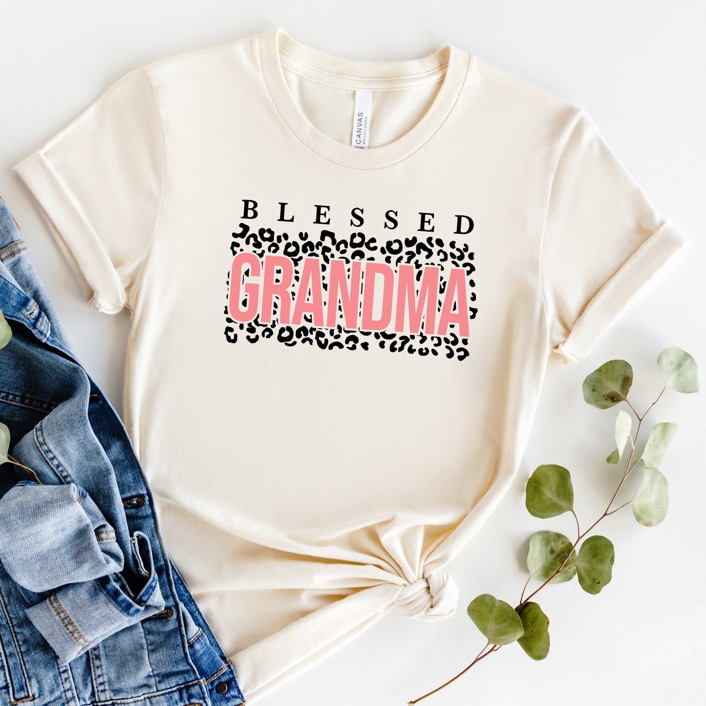 Bless Grandma Leopard | Short Sleeve Graphic Tee