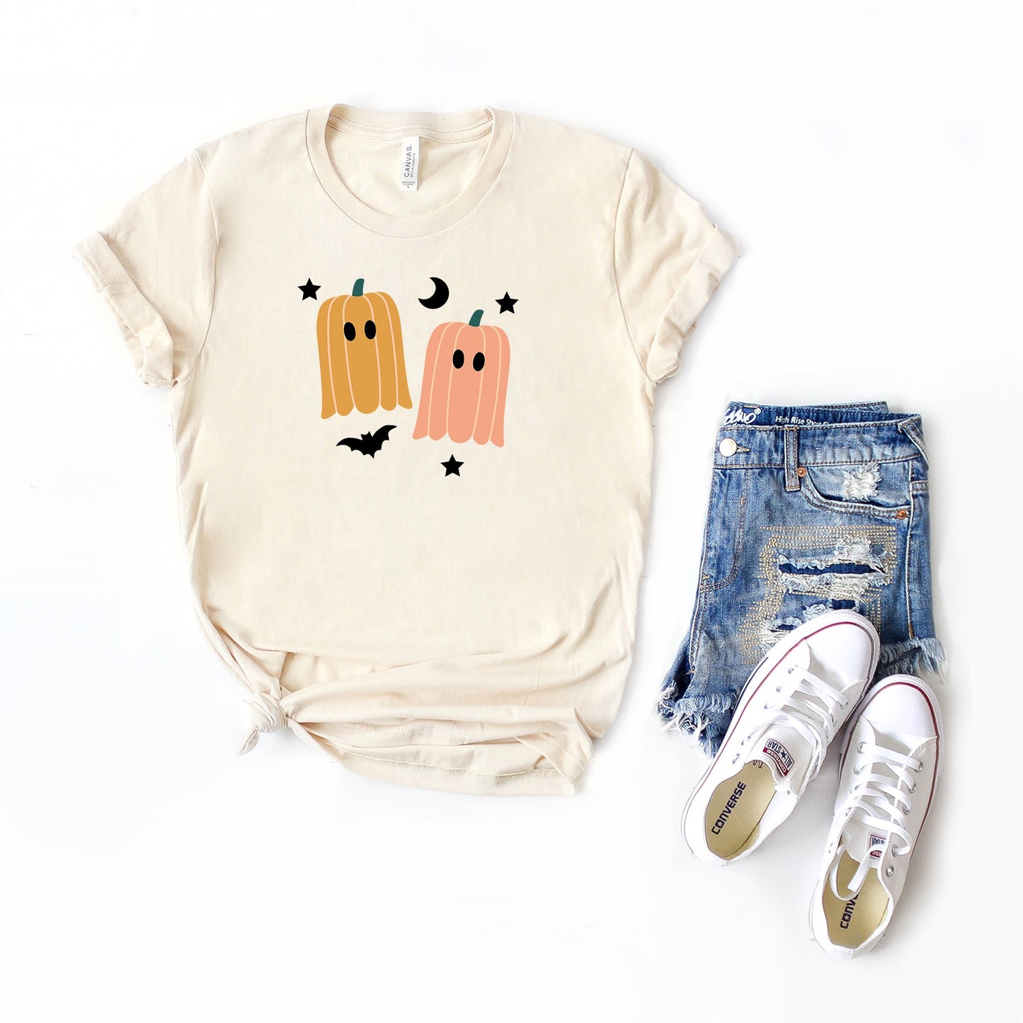 Pumpkin Ghost | Short Sleeve Graphic Tee