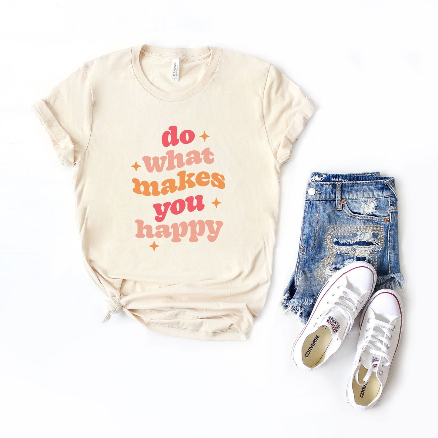 Makes You Happy Stars | Short Sleeve Graphic Tee