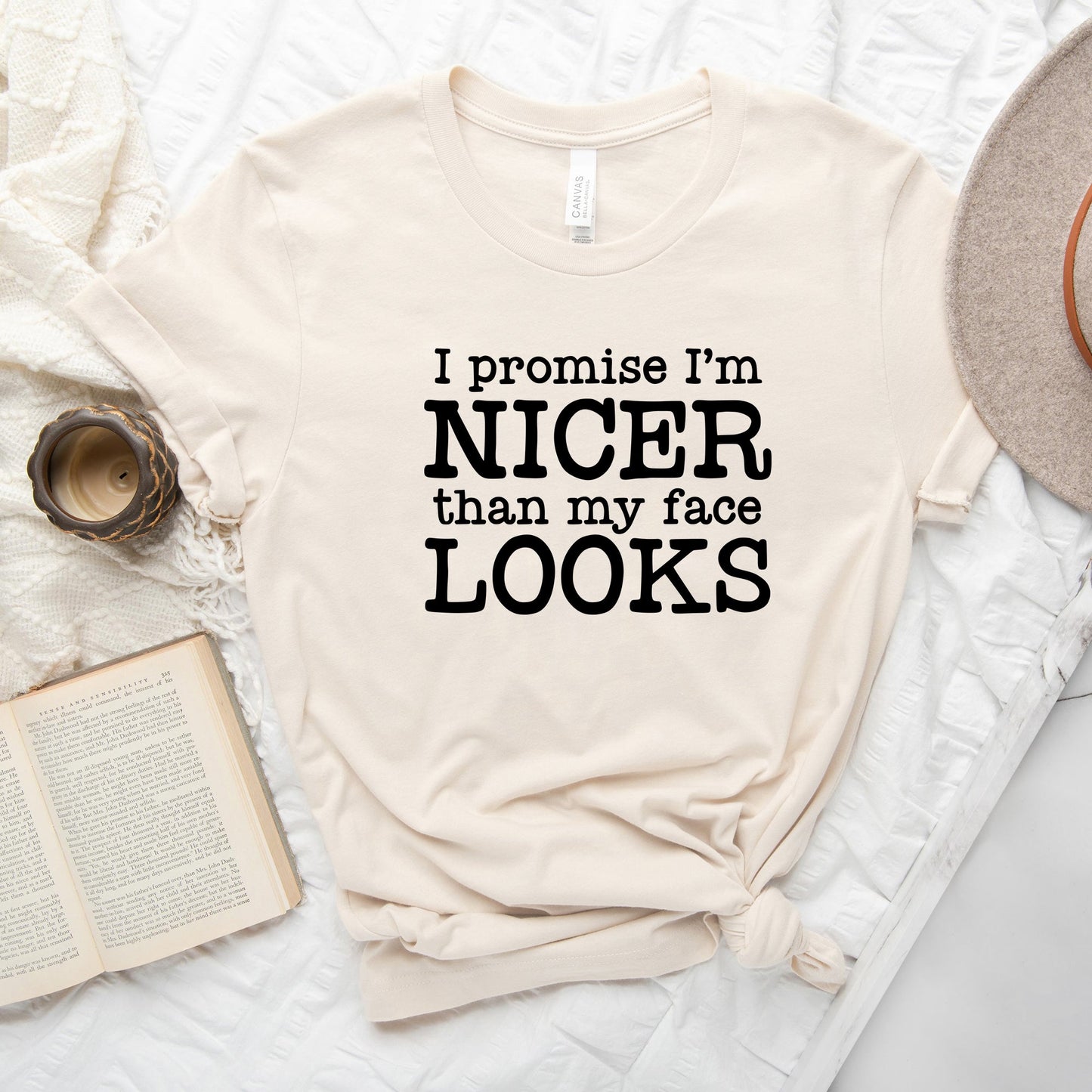 I'm Nicer Than My Face Looks | Short Sleeve Graphic Tee