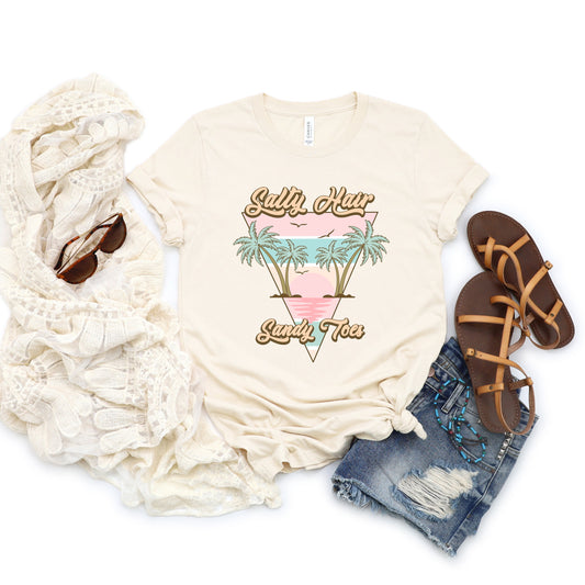 Salty Hair Sandy Toes Triangle | Short Sleeve Crew Neck