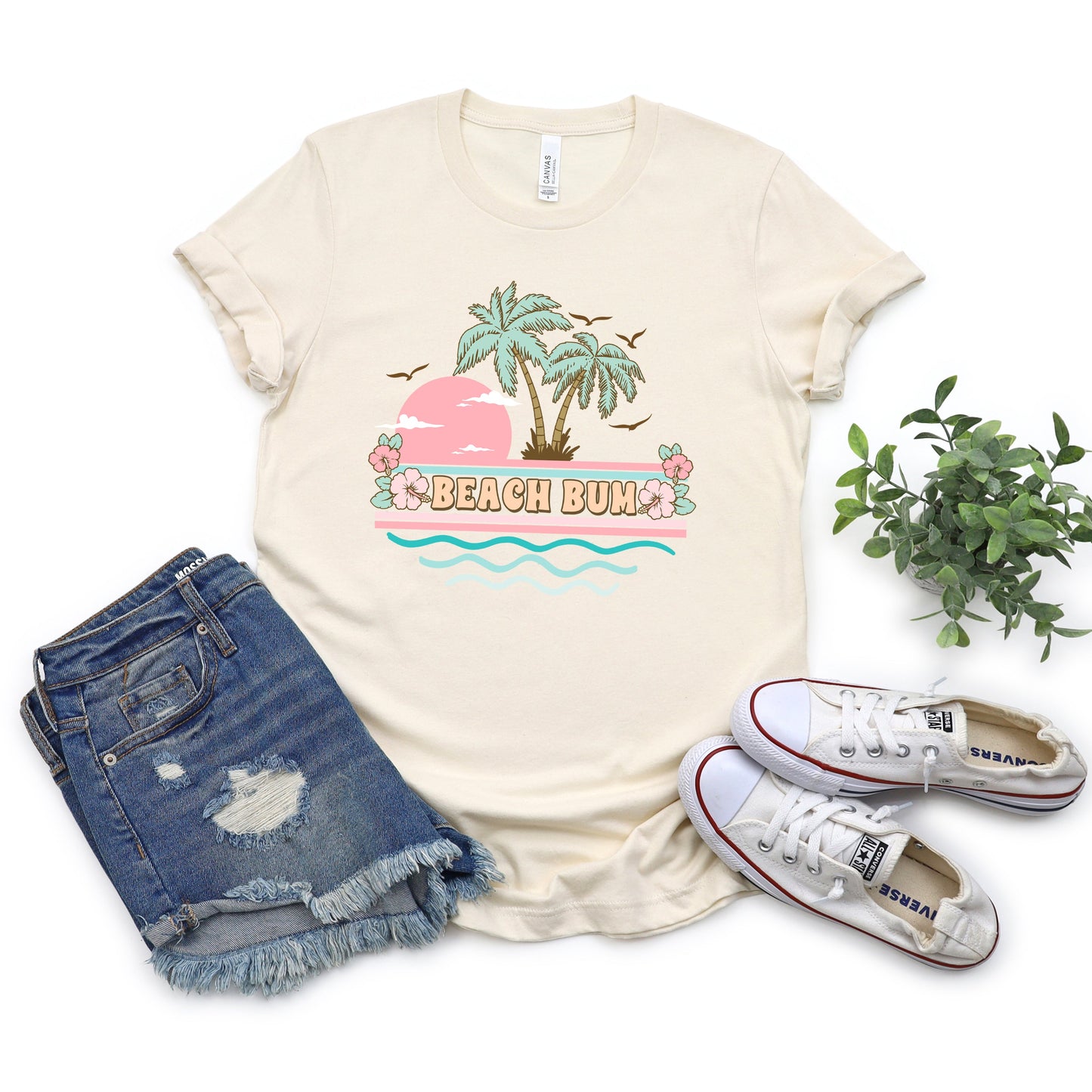 Beach Bum Stripes | Short Sleeve Crew Neck