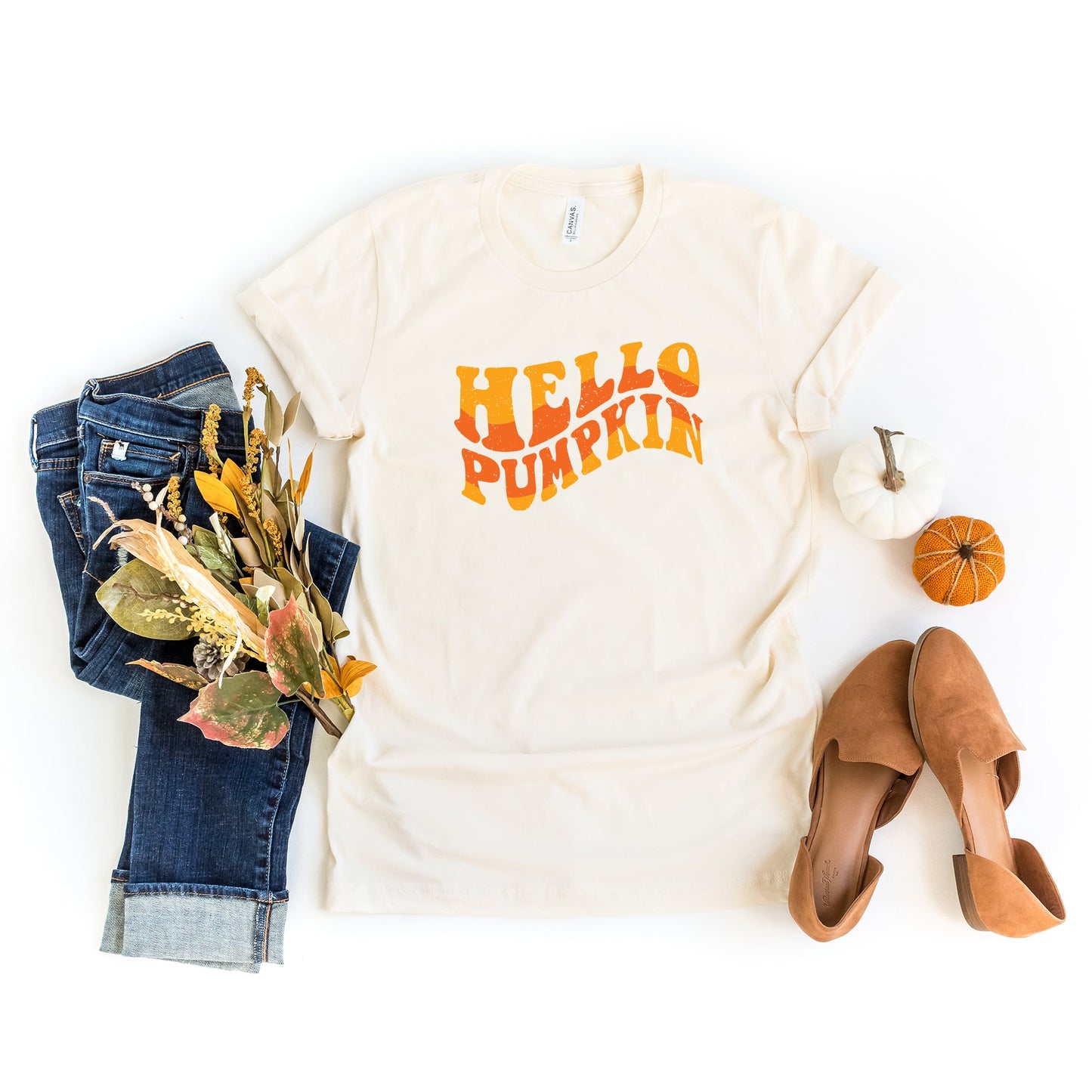 Hello Pumpkin Wavy | Short Sleeve Graphic Tee