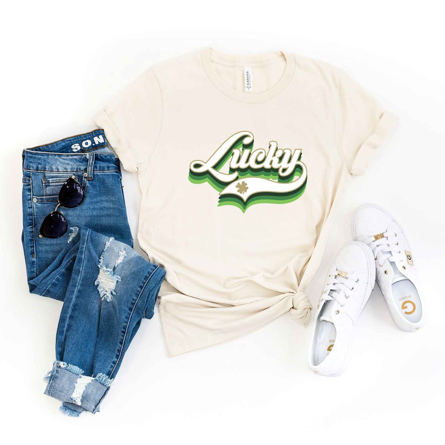 Lucky Script | Short Sleeve Graphic Tee