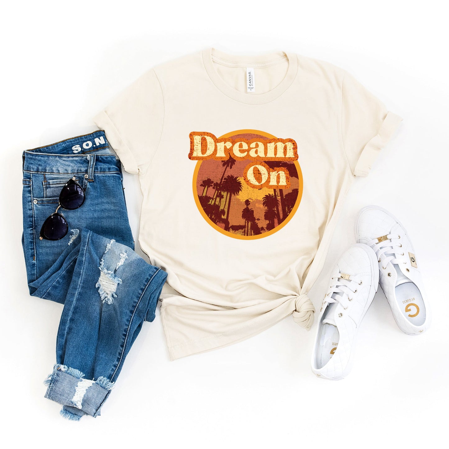 Dream On Palm Trees | Short Sleeve Graphic Tee