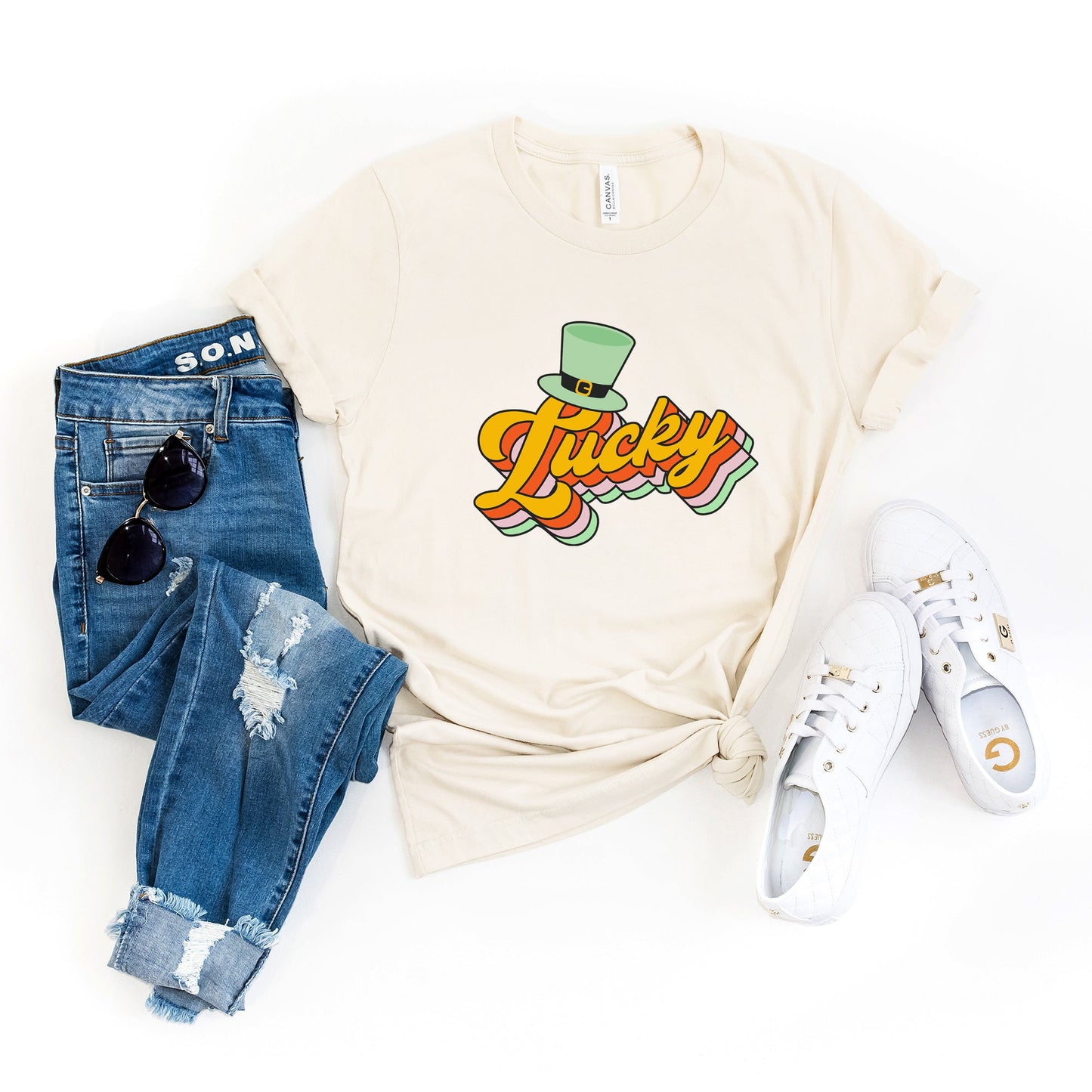 Retro Lucky Hat | Short Sleeve Graphic Tee