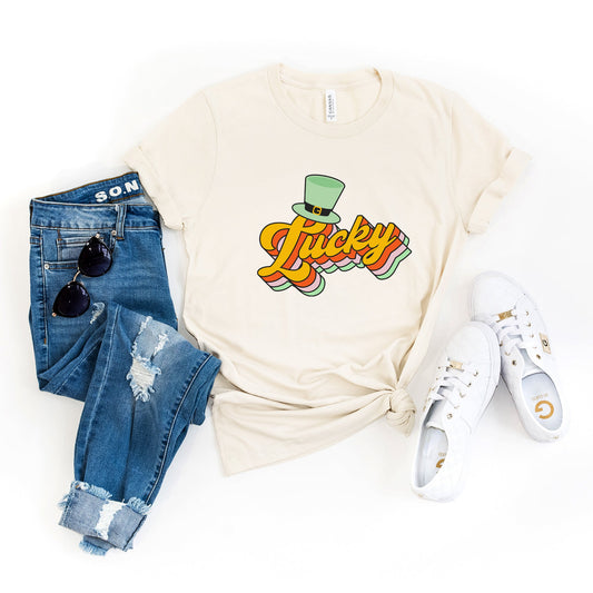 Retro Lucky Hat | Short Sleeve Graphic Tee