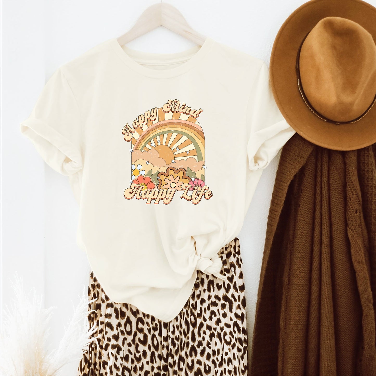 Happy Mind Happy Life Summer | Short Sleeve Graphic Tee