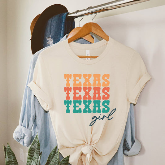 Texas Girl Stacked | Short Sleeve Graphic Tee