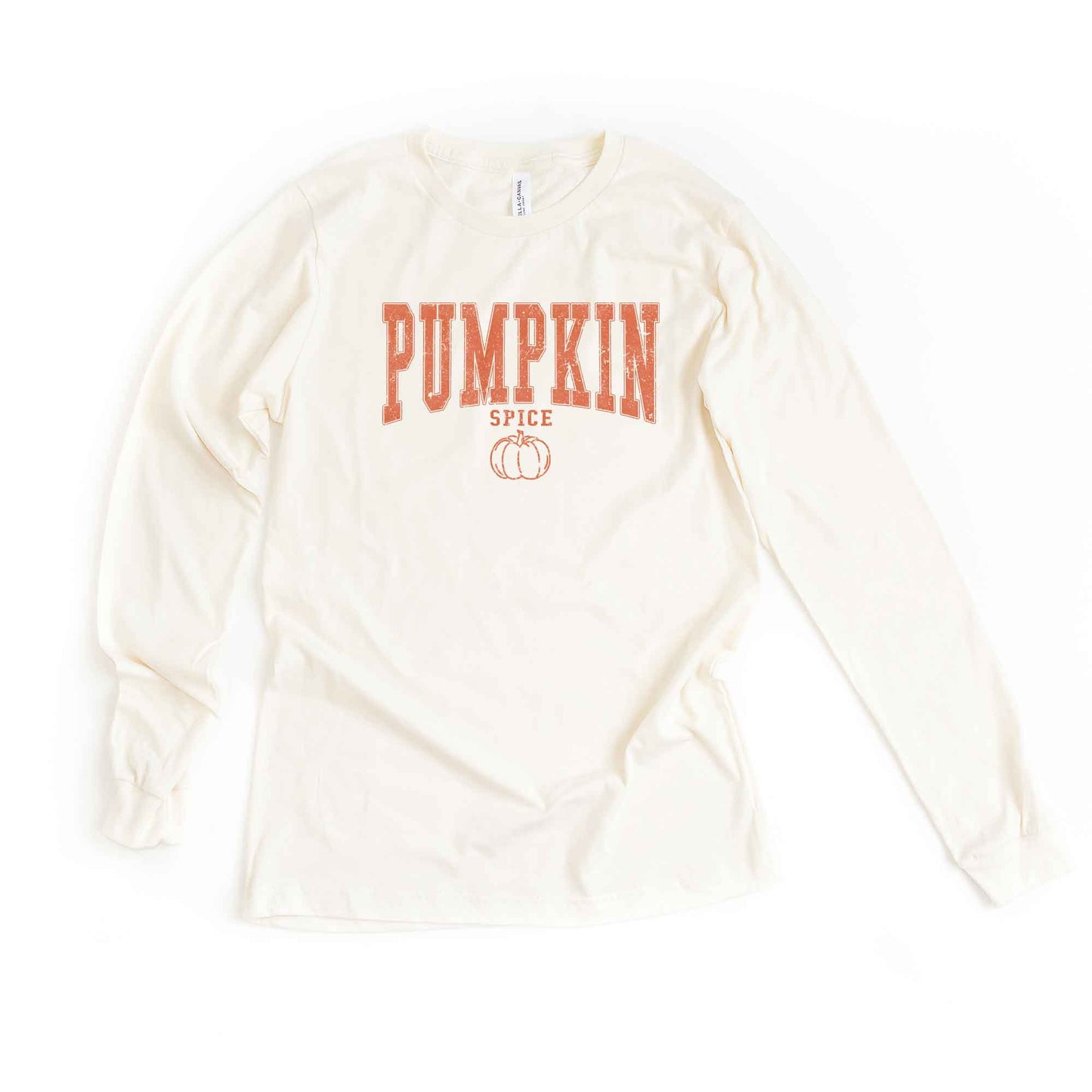 Pumpkin Spice Varsity |  Long Sleeve Crew Neck