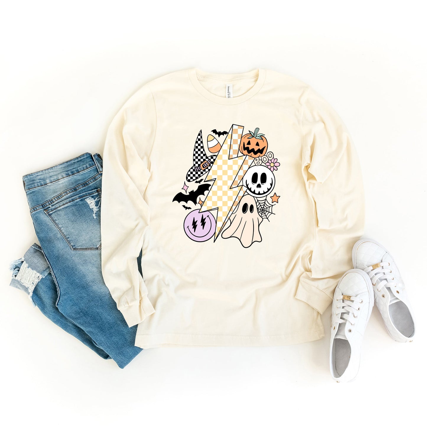 Lightning Bolt Halloween | Long Sleeve Crew Neck