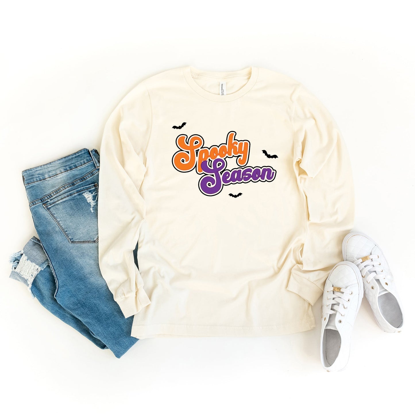 Spooky Season Cursive | Long Sleeve Crew Neck