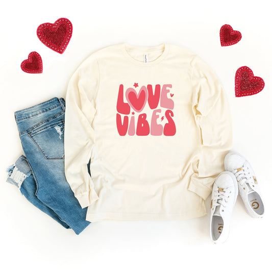 Love Vibes Stars | Long Sleeve Crew Neck