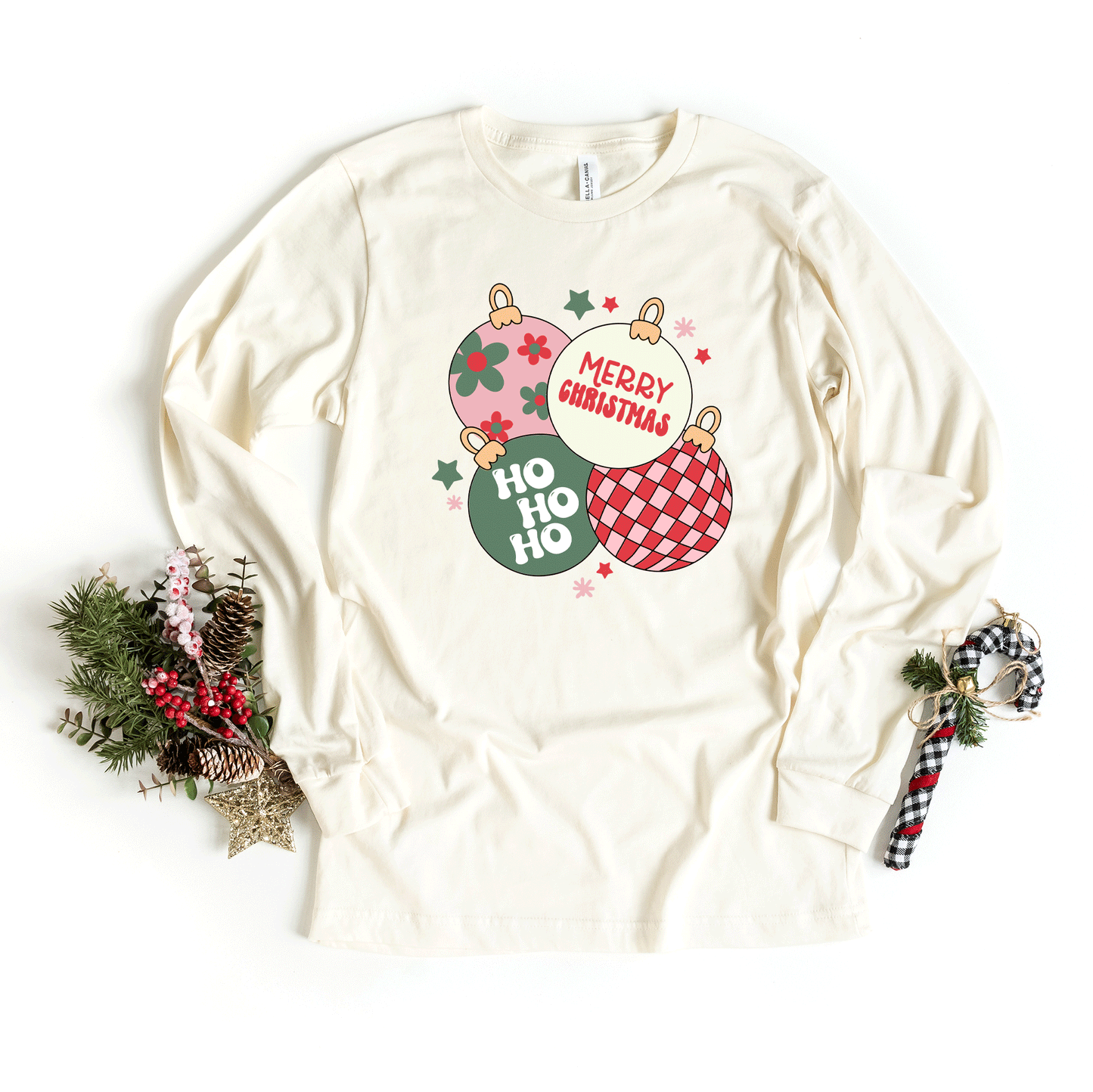 Christmas Ornaments | Long Sleeve Crew Neck