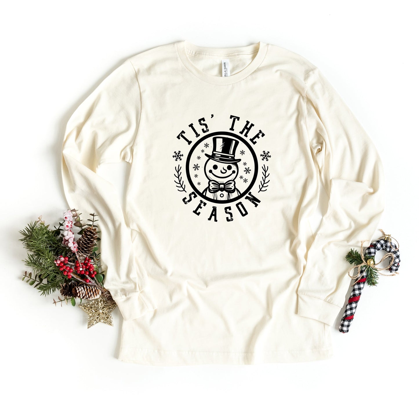 Tis The Season Distressed | Long Sleeve Crew Neck