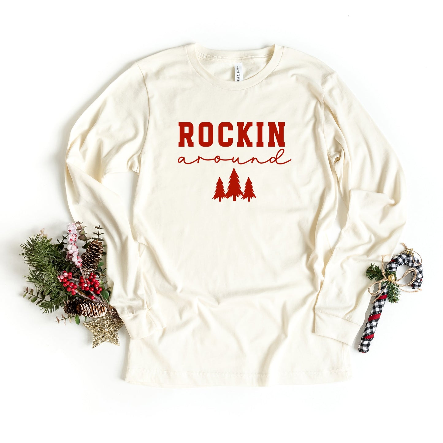 Rockin' Christmas Tree | Long Sleeve Crew Neck