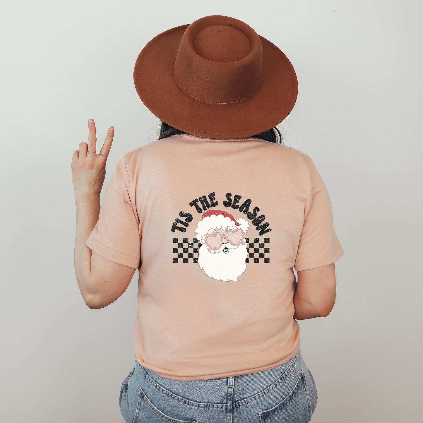 Tis The Season Santa | Front & Back Short Sleeve Graphic Tee