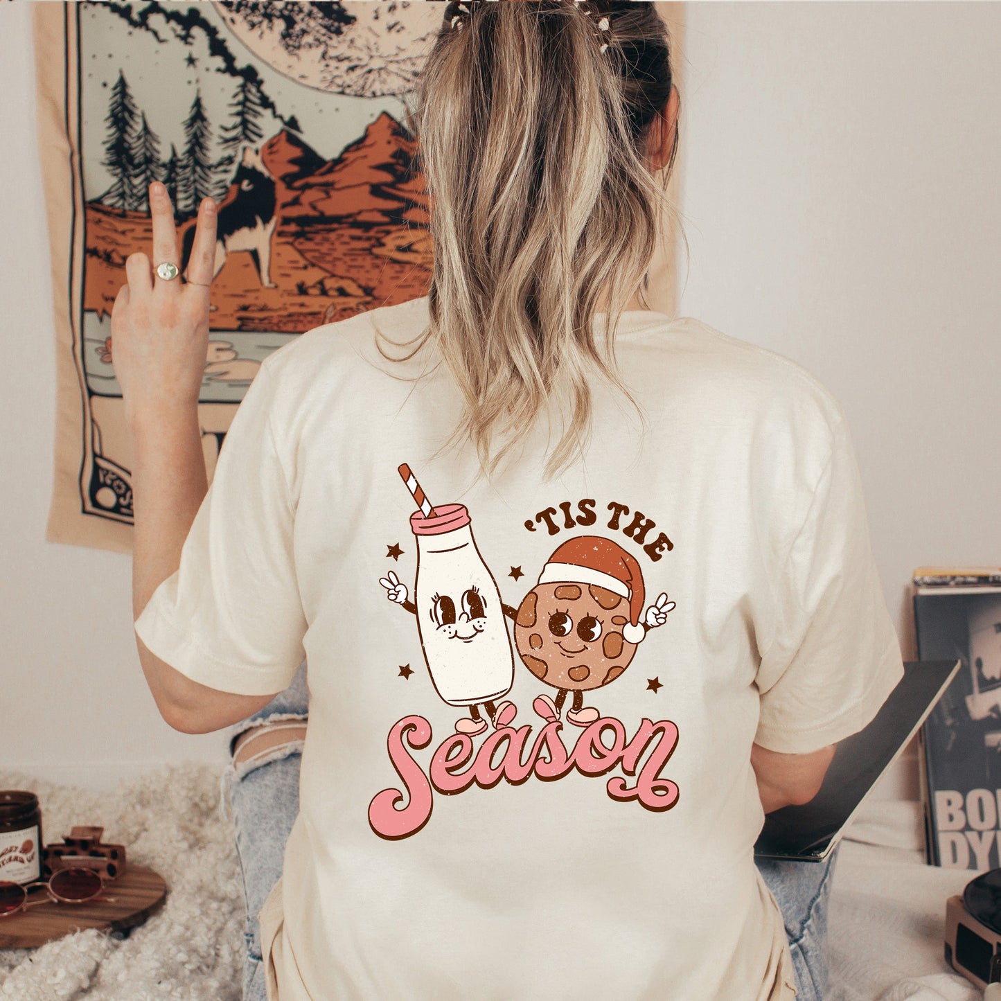 Tis The Season Cookies | Front & Back Short Sleeve Graphic Tee