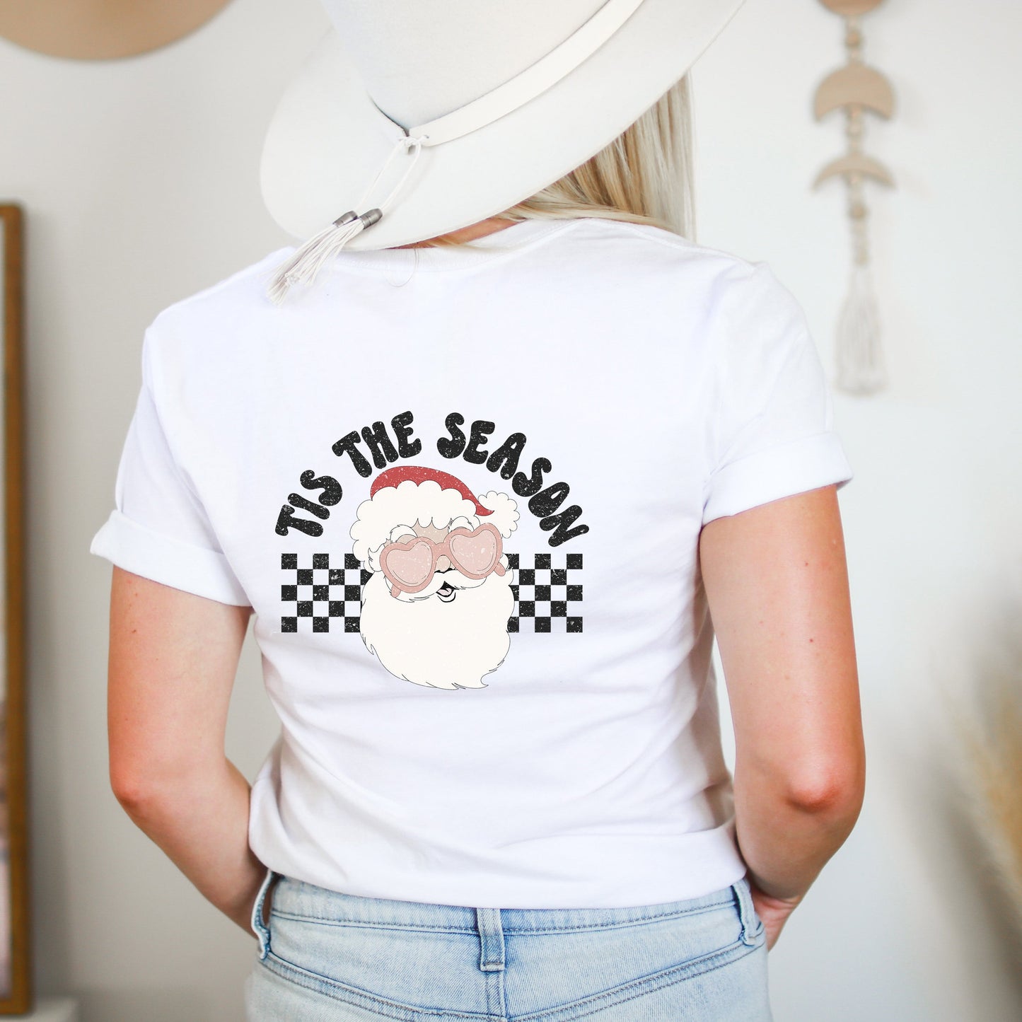 Tis The Season Santa | Front & Back Short Sleeve Graphic Tee