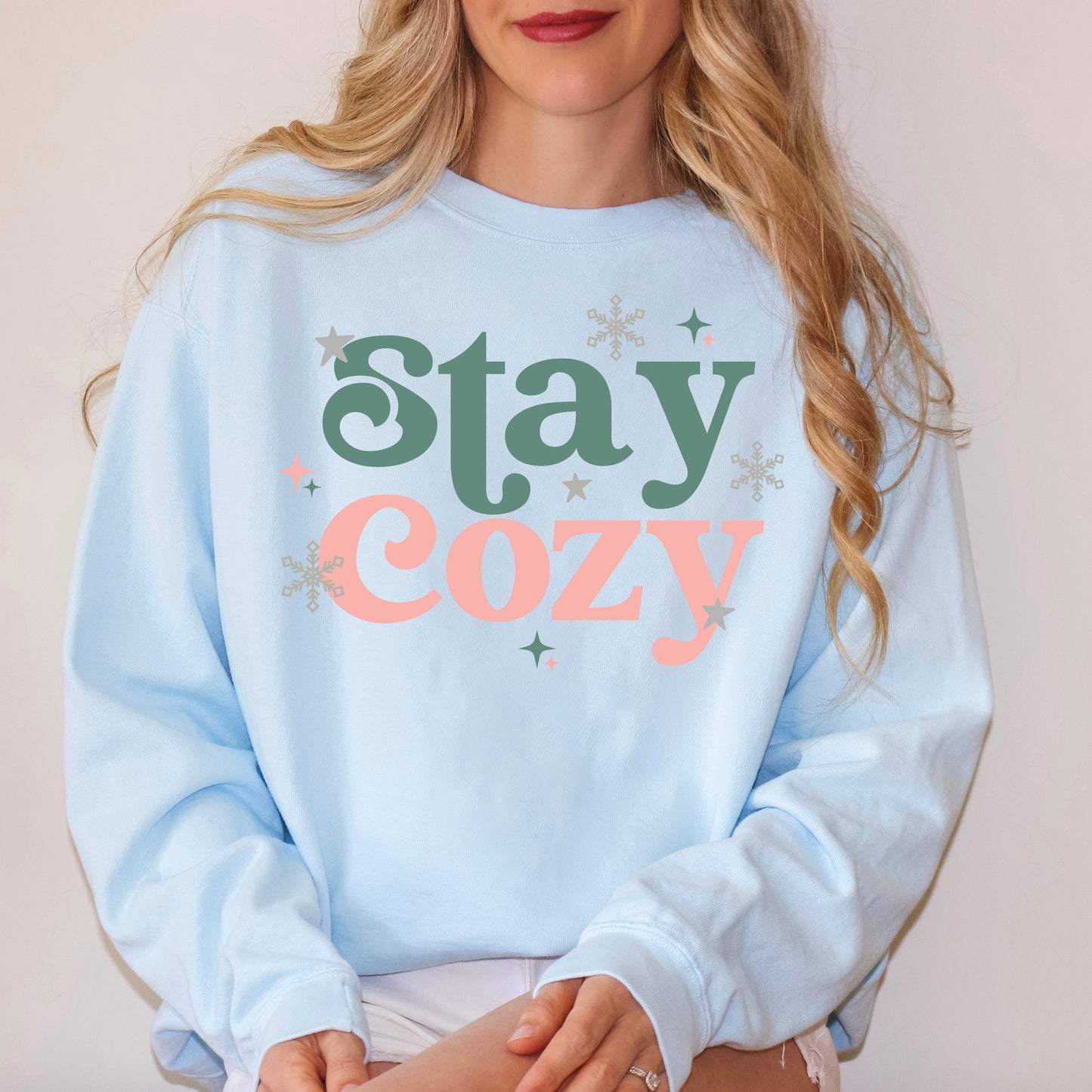 Stay Cozy Snowflake | Garment Dyed Sweatshirt