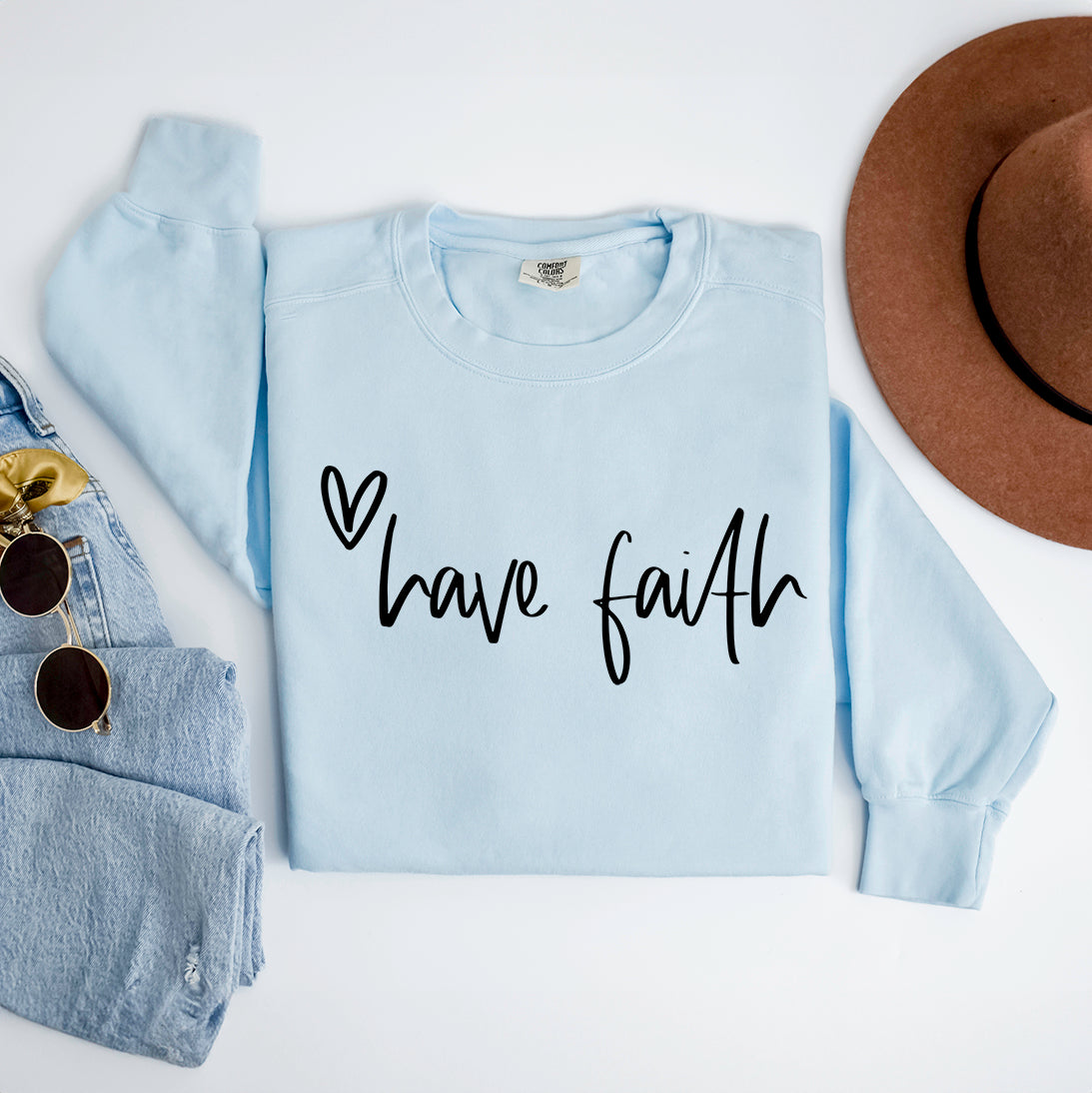Have Faith Heart | Garment Dyed Sweatshirt