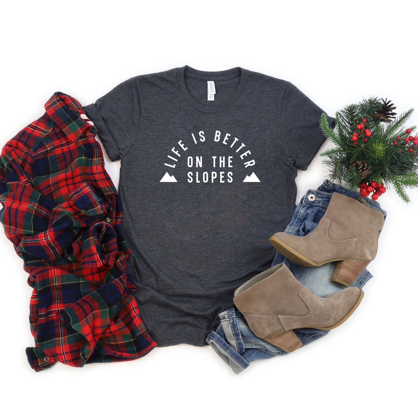 Better On The Slopes Mountains | Short Sleeve Graphic Tee