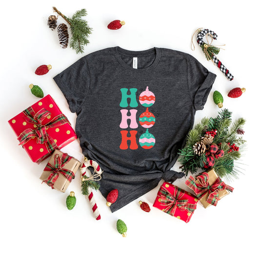 Ho Ho Ho Ornaments | Short Sleeve Graphic Tee
