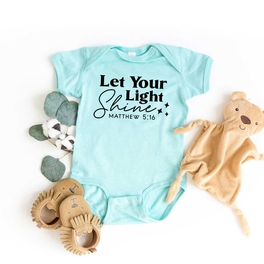 Let Your Light Shine Stars | Baby Graphic Short Sleeve Bodysuit