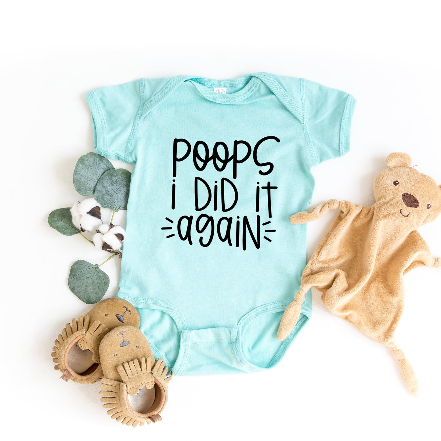 Poops I Did It Again | Baby Graphic Short Sleeve Bodysuit
