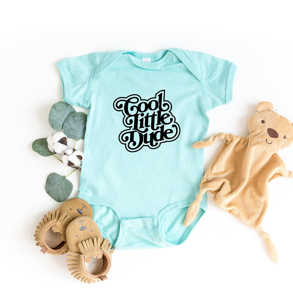 Cool Little Dude | Baby Graphic Short Sleeve Bodysuit