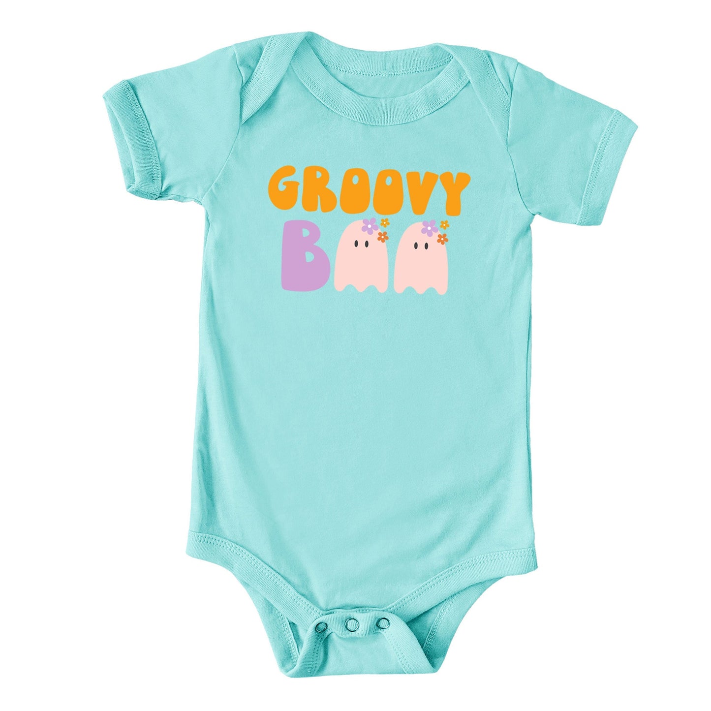 Groovy Boo Ghost | Baby Graphic Short Sleeve Bodysuit