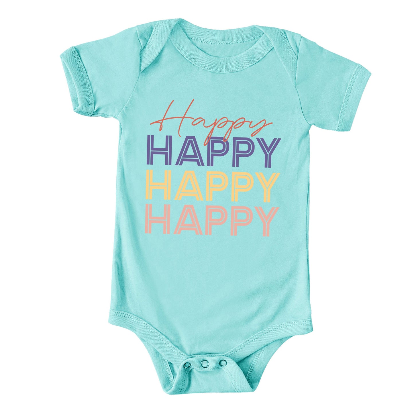 Happy Stacked | Baby Graphic Short Sleeve Bodysuit