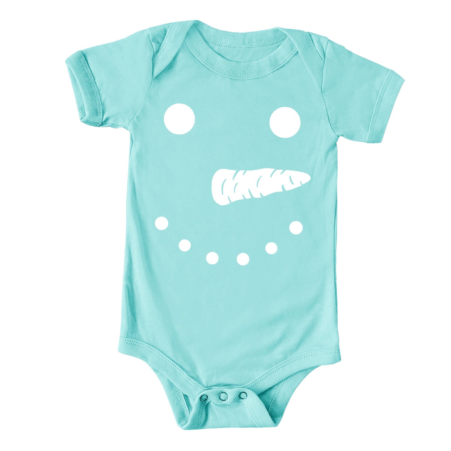 Snowman Face | Baby Graphic Short Sleeve Bodysuit