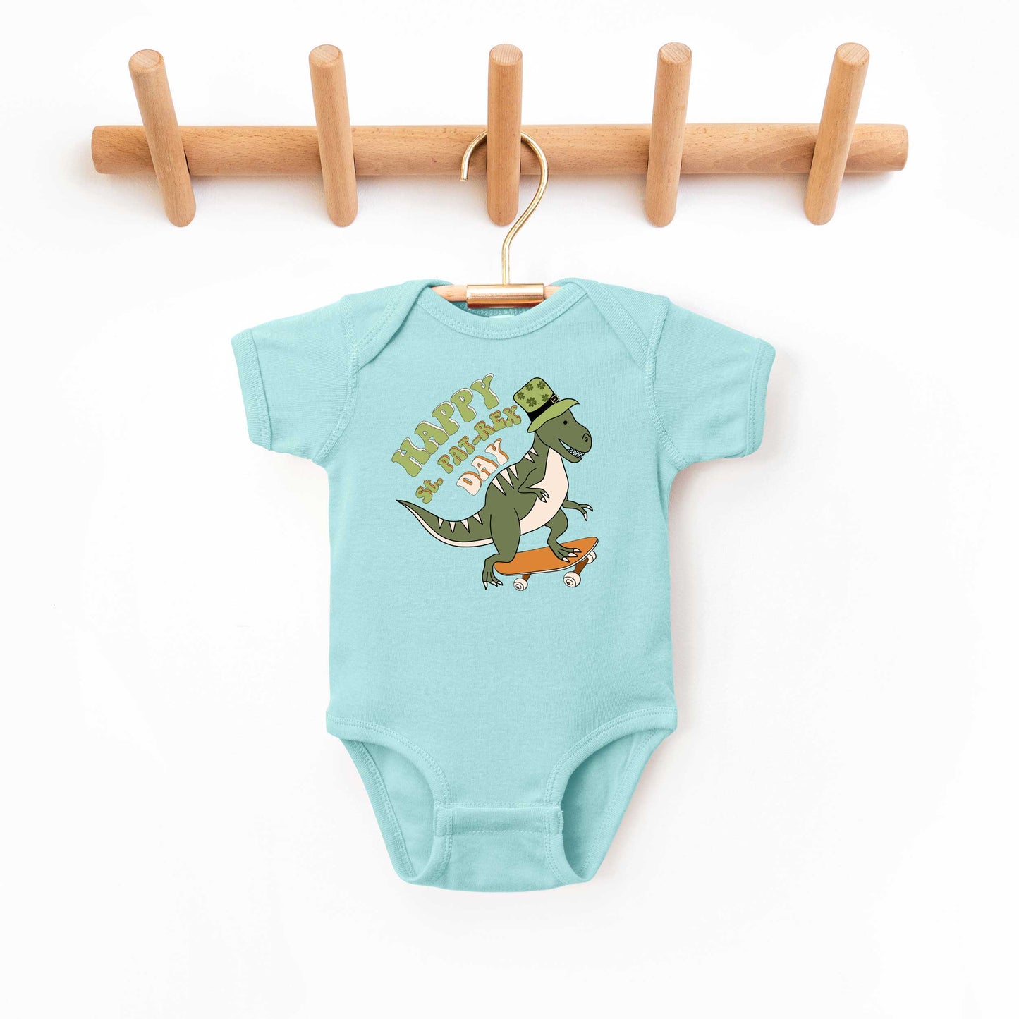 Happy St. Pat-Rex Day | Baby Graphic Short Sleeve Bodysuit