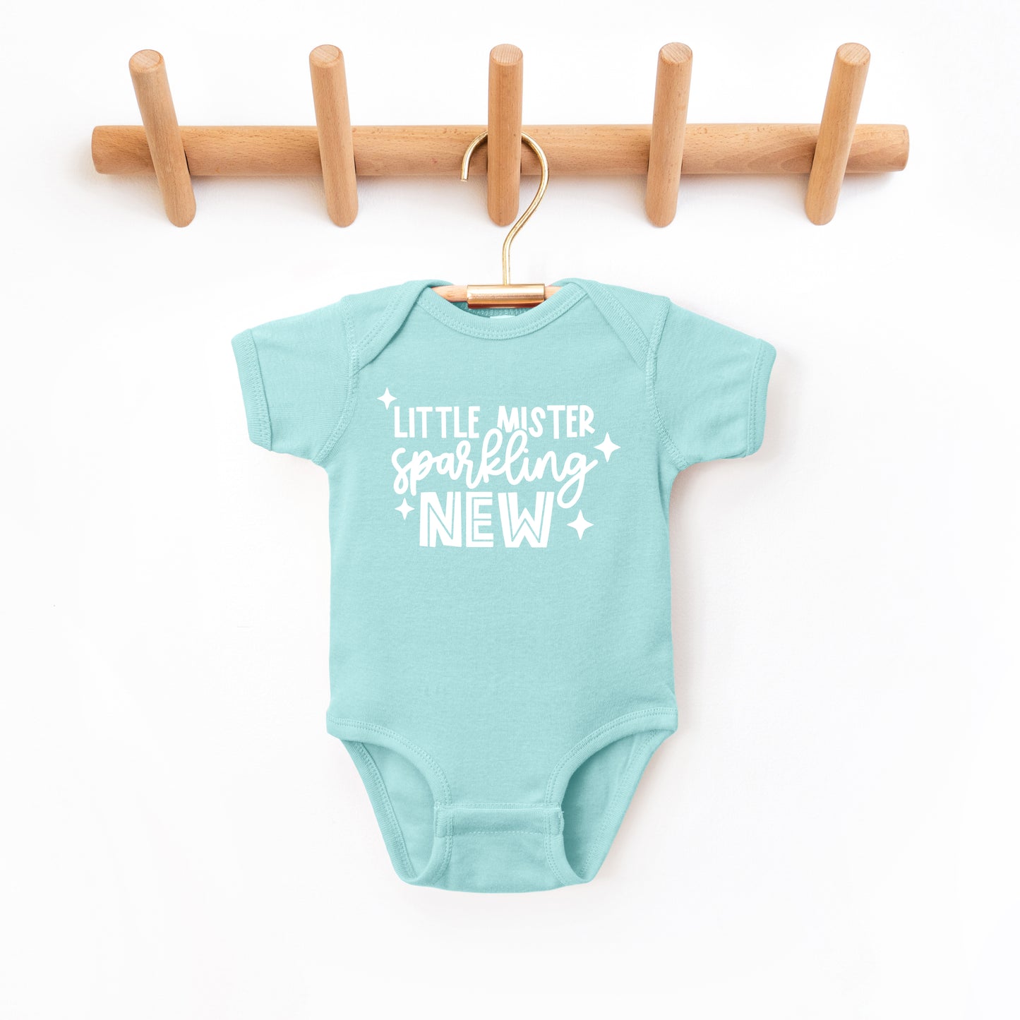Little Mister Sparkling New | Baby Graphic Short Sleeve Bodysuit