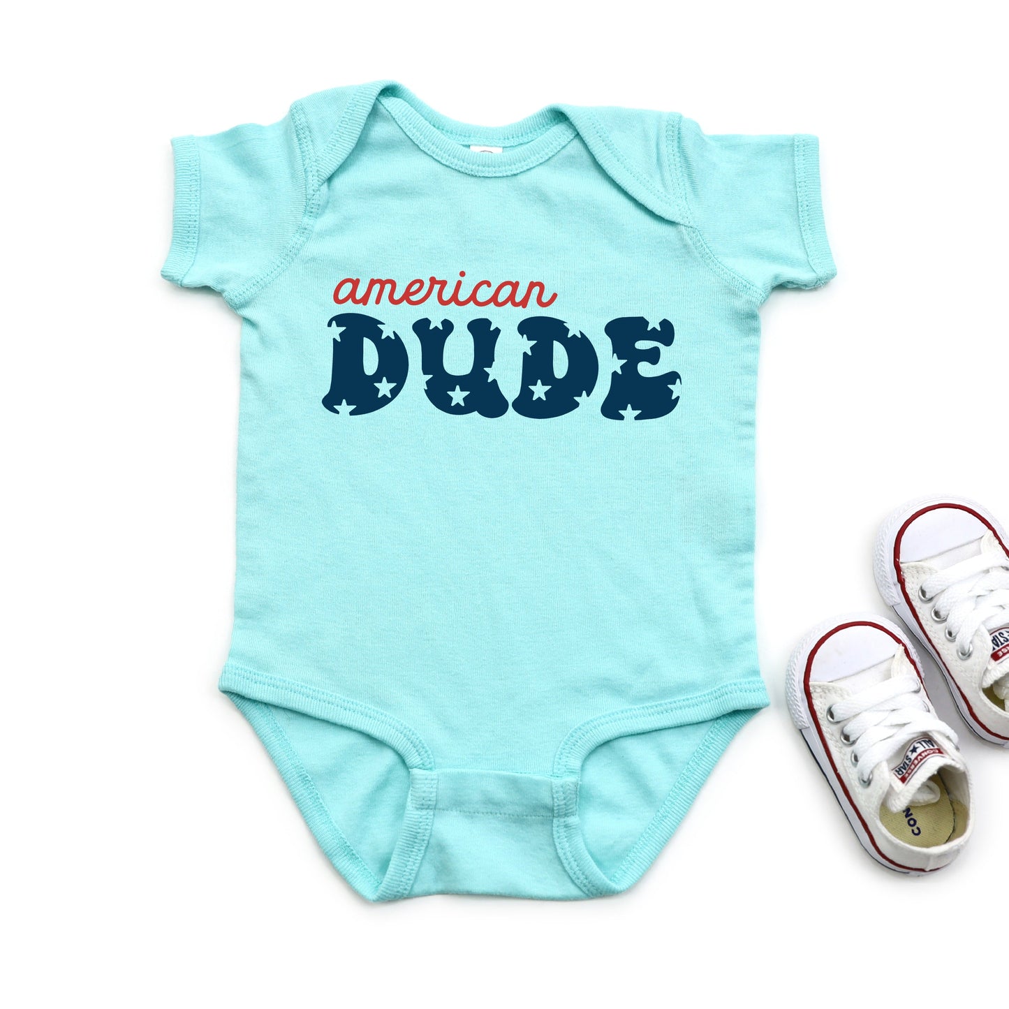 American Dude Stars | Baby Graphic Short Sleeve Bodysuit